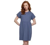 Urban Classics Damen Kleid Ladies Organic Empire Valance Tee Dress, Volantkleid für Frauen, Loose Fit, vintageblue, XXL