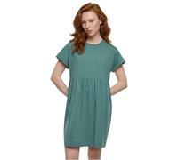 Urban Classics Damen Kleid Organic Empire Valance Tee Dress – Volantkleid, Loose Fit – Paleleaf 3XL
