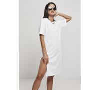 Urban Classics Damen Kleid Ladies Organic Oversized Slit Tee Dress White-XS