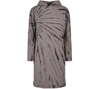 Urban Classics Damen Kleid Ladies Oversized Tie Dye Hoody Dress Black/Asphalt XS