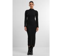 Urban Classics Damen Kleid Rib Longsleeve Mockneck Schwarz Größe M