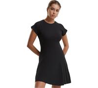 Urban Classics Damen Kleid Ladies Skater Rib Dress, Kurzarm Skaterkleid für Frauen, in Minilänge, erhältlich, Größen XS-5XL