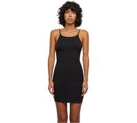 Urban Classics Damen Kleid TB6878 Stretch-Jersey Slim Sommerkleid Spaghettiträger Schwarz L