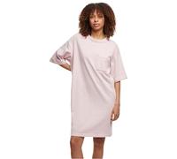Shirtkleid URBAN CLASSICS "Urban Classics Ladies Washed Jersey T-Shirt Dress", Damen, Gr. S, US-Größen, blushedrose, 83% Baumwolle, 17% Polyester, unifarben, oversize, Rundhals, Kleider Shirtkleid (40
