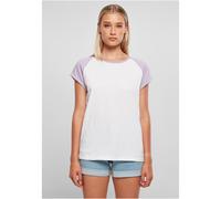 Urban Classics Damen Kontrast-Raglan-T-Shirt weiß/flieder M