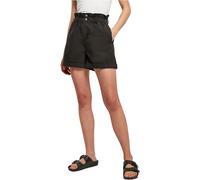 Urban Classics Damen Kurze Hose Ladies Paperbag Shorts, Farbe Black, Größe 29