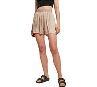 Urban Classics Damen Kurze Hose Ladies Viscose Satin Resort Shorts, Farbe softtaupe, Größe M