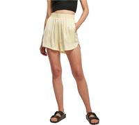 Urban Classics Damen Kurze Hose Ladies Viscose Satin Resort Shorts, Farbe softyellow, Größe L