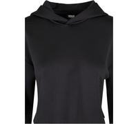 Hoodie URBAN CLASSICS "Urban Classics Damen Ladies Short Scuba Hoody", Damen, Gr. XL, schwarz, 79% Polyester, 15% Viskose, 6% Elasthan, unifarben, Rundhals, Sweatshirts Hoodie (21026013-XL) schwarz