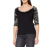 Urban Classics Ladies 3/4 Contrast Raglan Tee in Gr. 5XL in Schwarz