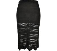 Urban Classics Damen Ladies 3/4 Crochet Knit Skirt Black-S