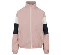 Urban Classics Damenjacke 3-Tone Crinkle Track Jacket Rosa/Navy/Weiß XS