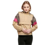 Urban Classics Damenjacke TB3063 AOP Mixed Pull-Over Animal-Print unionbeige/darkleo 5XL