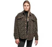 Urban Classics Women's TB5078-Ladies AOP Sherpa Overshirt Shirt, darktaupeleo, S