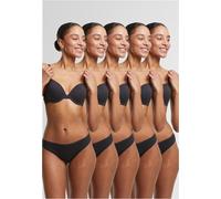 Urban Classics Damen Ladies Basic Cotton Slip 5-Pack TB7658C Black+Black+Black+Black+Black-XS