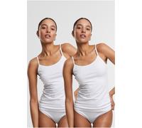 Urban Classics Damen Ladies Basic Tank Top Cotton 2-Pack TB7673A White-XL