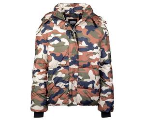 Urban Classics Damen Ladies Boyfriend Camo Puffer Jacket
