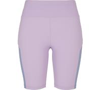 Radlerhose URBAN CLASSICS "Urban Classics Damen Ladies Color Block Cycle Shorts" Gr. XL, US-Größen, lilac, violablue Damen Hosen (44053548-XL) lilac, violablue