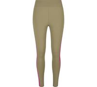 Urban Classics Color Block Leggings Grün S Frau (Herstellerartikelnummer: TB5022-Khaki/Brightviolet_S)