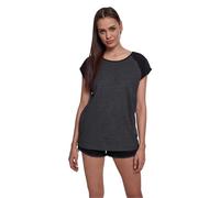 Urban Classics Ladies Contrast Raglan Tee Frauen T-Shirt Charcoal/schwarz Basics, Streetwear