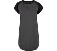 Urban Classics Ladies Contrast Raglan Tee Dress Kurzes Kleid schwarz grau in M