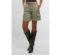 Urban Classics Damen Cargoshorts Ladies Cotton Cargo Shorts – 98% Baumwolle – Gr. 30 – paleolive