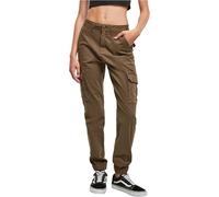 Urban Classics Ladies Cotton Twill Utility Pants in Gr. 30 in Olive