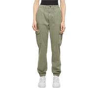 Urban Classics Stoffhose Cotton Twill Utility Pants 98% Baumwolle 2% Elasthan Palegrün Damen Gr. 26