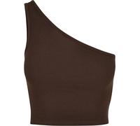 Urban Classics Damen Ladies Cropped Asymmetric Top Brown-3XL