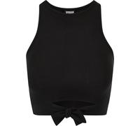 Urban Classics Ladies Cropped Knot Top in Gr. XS in Schwarz