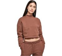 Urban Classics Ladies Cropped Oversized Sweat High Neck Crew in Gr. M in Rot