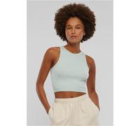 Urban Classics Ladies Cropped Rib Top in Gr. L in Grün