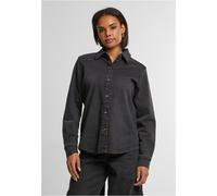 Urban Classics Damen Ladies Denim Shirt TB7118 Black Washed-4XL
