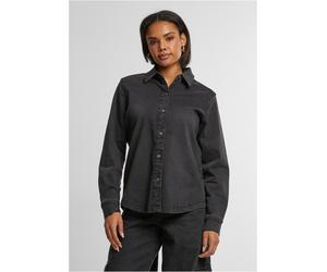 Urban Classics Damen Ladies Denim Shirt TB7118 Black Washed-L