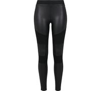 Urban Classics Damen-Leggings Ladies Fake Leather Tech – Schwarz – XL