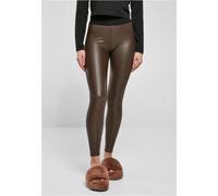 Urban Classics Ladies Faux Leather High Waist Leggings in Gr. 5XL in Braun