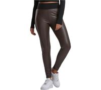 Urban Classics Damen Ladies Faux Leather High Waist Leggings Brown-M