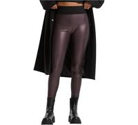 Urban Classics Damen Ladies Faux Leather High Waist Leggings Redwine, 5XL