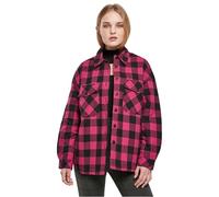 Urban Classics Ladies Flanell Padded Overshirt in Gr. 5XL in Schwarz