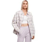 Urban Classics Flanell Over Langarmhemd S White Sand / Soft Lilac