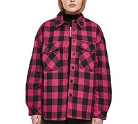Urban Classics Ladies Flanell Padded Overshirt in Gr. XS in Schwarz