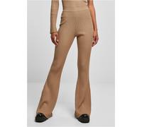 Urban Classics Damen Ladies Flared Rib Knit Leggings Unionbeige-3XL