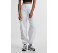 Jogginghose URBAN CLASSICS "Urban Classics Ladies Fluffy Sweatpants", Damen, Gr. L, US-Größen, weiß, 70% Baumwolle, 30% Polyester, unifarben, loose fit, Hosen Jogginghose (25548337-L) weiß