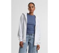 Urban Classics Damen Ladies Fluffy Zip Hoody TB7286 White-2XL