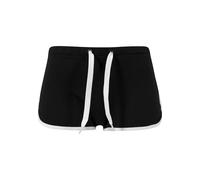 Urban Classics Ladies French Terry Damen-Hotpant - schwarz weiß L
