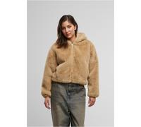 Urban Classics Damen Ladies Full Zip Faux Fur Hoodie TB7934 Wetsand-L