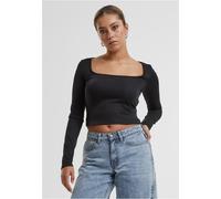 Urban Classics Glitter Square Neck Langarm-oberteil 2XL Black