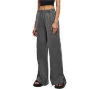 Urban Classics Women's TB5034-Ladies Heavy Terry Garment Dye Slit Pants, darkshadow, 5XL