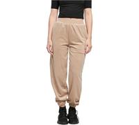 Urban Classics Damen Ladies High Waist Ballon Velvet Sweat Pants Softtaupe-S