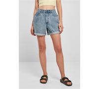 Urban Classics Ladies High Waist Boyfriend Shorts in Gr. W26 in Blau